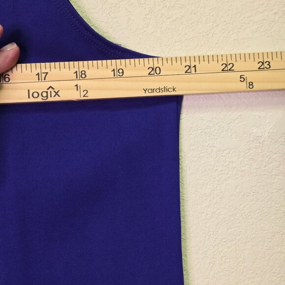 NWT Chicos Blue Knit Tank Top Size 3 Microfiber Contemporary Sleeveless Blue - Picture 7 of 8